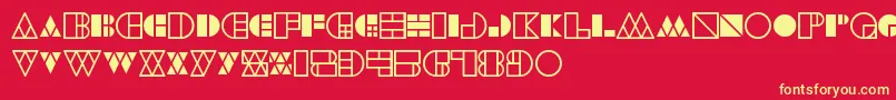 WarehouseProject Font – Yellow Fonts on Red Background