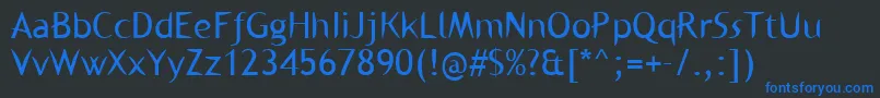Kl1binaerfabet Font – Blue Fonts on Black Background