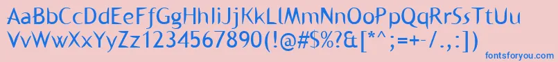 Kl1binaerfabet Font – Blue Fonts on Pink Background