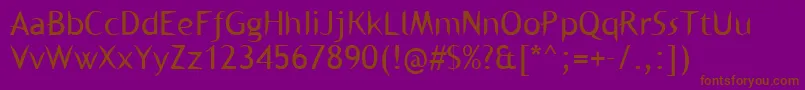 Kl1binaerfabet Font – Brown Fonts on Purple Background