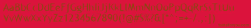 Kl1binaerfabet Font – Brown Fonts on Red Background