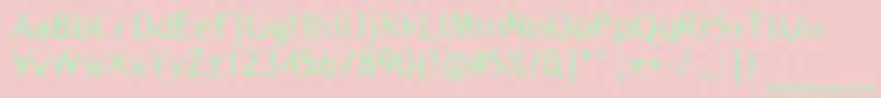 Kl1binaerfabet Font – Green Fonts on Pink Background