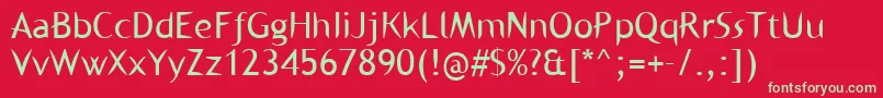 Kl1binaerfabet Font – Green Fonts on Red Background