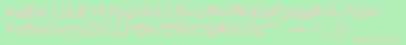 Kl1binaerfabet-Schriftart – Rosa Schriften auf grünem Hintergrund