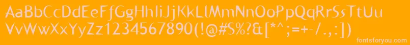 フォントKl1binaerfabet – オレンジの背景にピンクのフォント