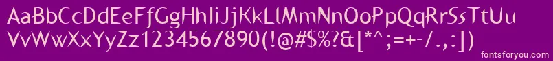 Kl1binaerfabet Font – Pink Fonts on Purple Background