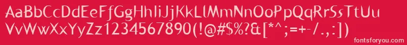 フォントKl1binaerfabet – 赤い背景にピンクのフォント