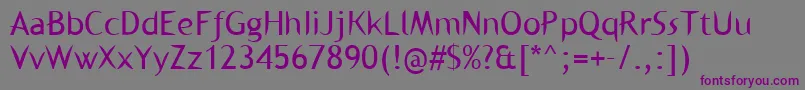Kl1binaerfabet Font – Purple Fonts on Gray Background