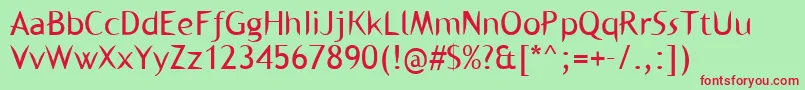 Kl1binaerfabet Font – Red Fonts on Green Background