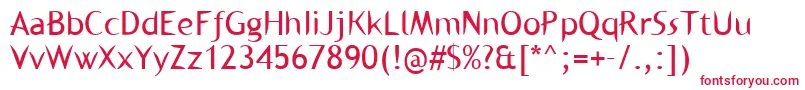 Kl1binaerfabet Font – Red Fonts on White Background