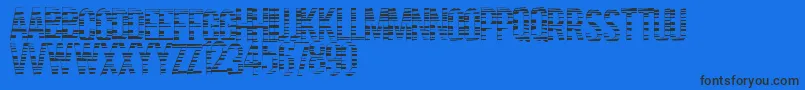 Codebars-Schriftart – Schwarze Schriften auf blauem Hintergrund