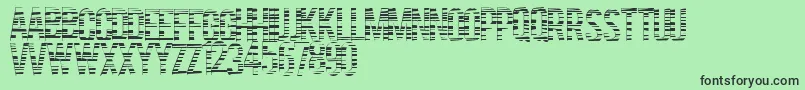 フォントCodebars – 緑の背景に黒い文字
