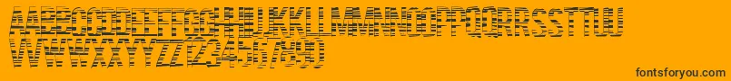 Codebars-Schriftart – Schwarze Schriften auf orangefarbenem Hintergrund