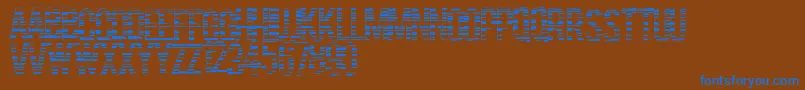 フォントCodebars – 茶色の背景に青い文字