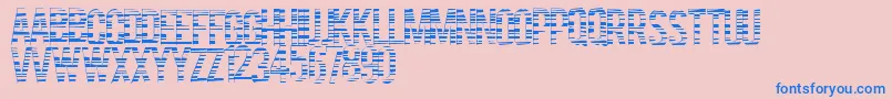 フォントCodebars – ピンクの背景に青い文字