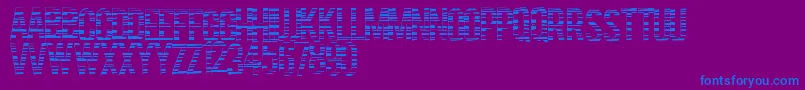 Czcionka Codebars – niebieskie czcionki na fioletowym tle