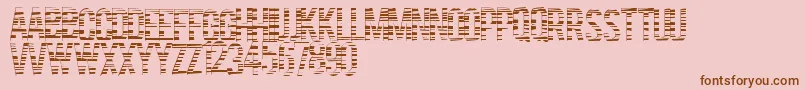 フォントCodebars – ピンクの背景に茶色のフォント
