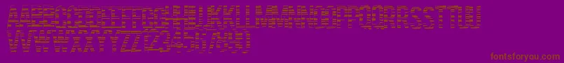 Codebars-Schriftart – Braune Schriften auf violettem Hintergrund