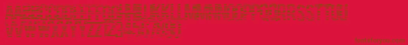 フォントCodebars – 赤い背景に茶色の文字
