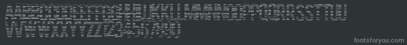 Codebars-Schriftart – Graue Schriften auf schwarzem Hintergrund