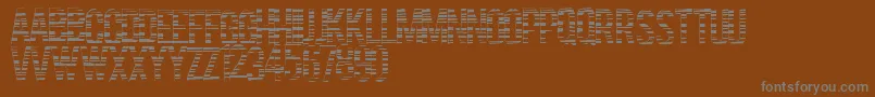 Codebars-fontti – harmaat kirjasimet ruskealla taustalla