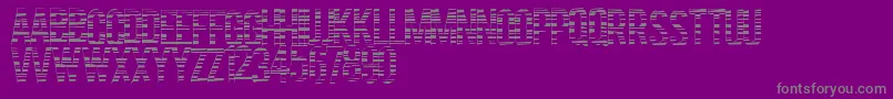 Codebars-fontti – harmaat kirjasimet violetilla taustalla