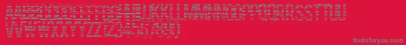 フォントCodebars – 赤い背景に灰色の文字