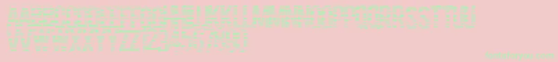 フォントCodebars – ピンクの背景に緑の文字