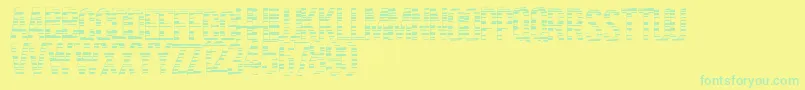Czcionka Codebars – zielone czcionki na żółtym tle