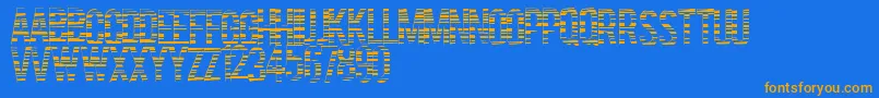 Codebars Font – Orange Fonts on Blue Background