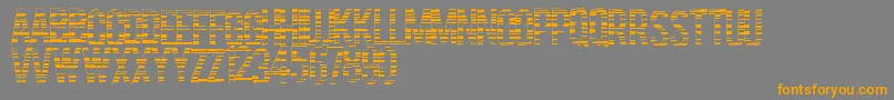Codebars-Schriftart – Orangefarbene Schriften auf grauem Hintergrund