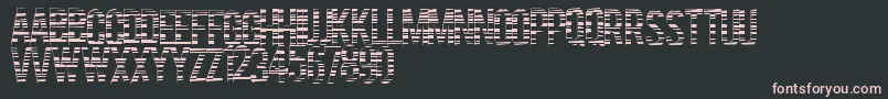 フォントCodebars – 黒い背景にピンクのフォント