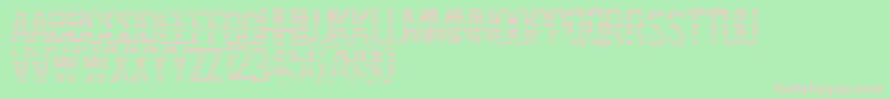 フォントCodebars – 緑の背景にピンクのフォント