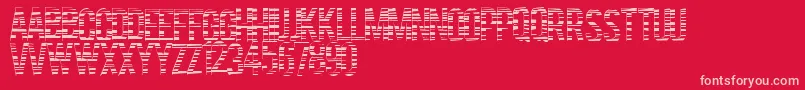 Codebars-Schriftart – Rosa Schriften auf rotem Hintergrund