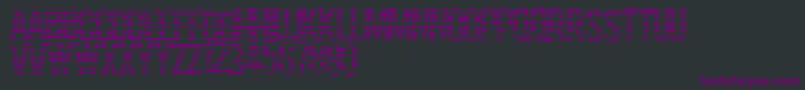 Codebars-Schriftart – Violette Schriften auf schwarzem Hintergrund