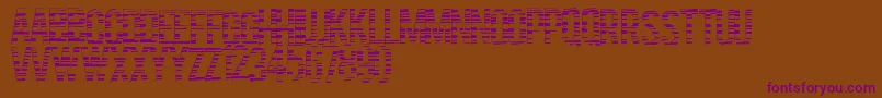 Codebars-Schriftart – Violette Schriften auf braunem Hintergrund