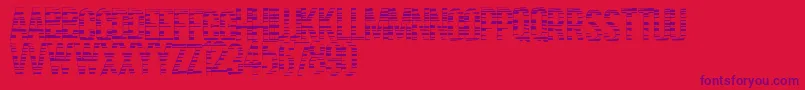 Codebars-Schriftart – Violette Schriften auf rotem Hintergrund
