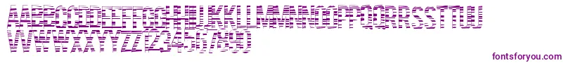 Codebars-Schriftart – Violette Schriften auf weißem Hintergrund