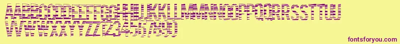 Codebars-Schriftart – Violette Schriften auf gelbem Hintergrund