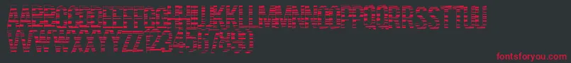 Codebars-Schriftart – Rote Schriften auf schwarzem Hintergrund