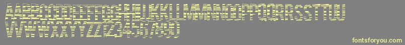 Codebars-Schriftart – Gelbe Schriften auf grauem Hintergrund