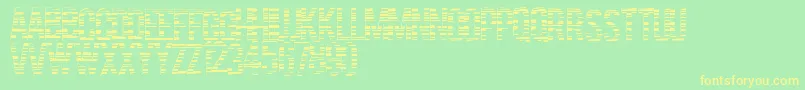 Czcionka Codebars – żółte czcionki na zielonym tle
