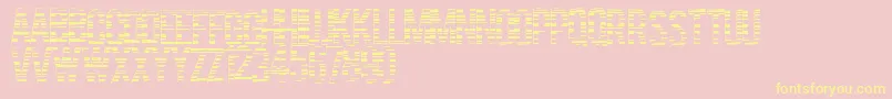 フォントCodebars – 黄色のフォント、ピンクの背景