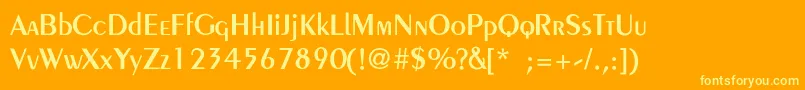PeignotThin Font – Yellow Fonts on Orange Background