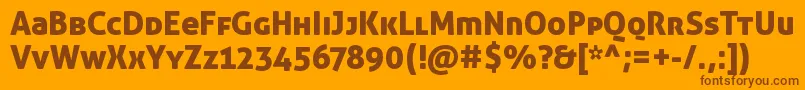 AllerDisplay Font – Brown Fonts on Orange Background