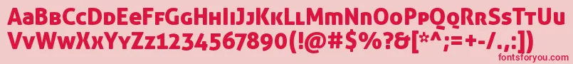 AllerDisplay Font – Red Fonts on Pink Background