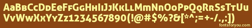 AllerDisplay Font – Yellow Fonts on Brown Background