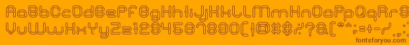 StoneRock Font – Brown Fonts on Orange Background