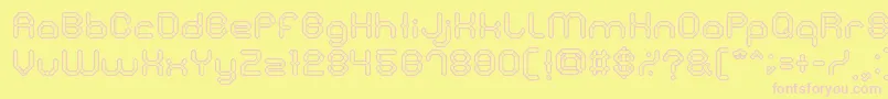 StoneRock Font – Pink Fonts on Yellow Background