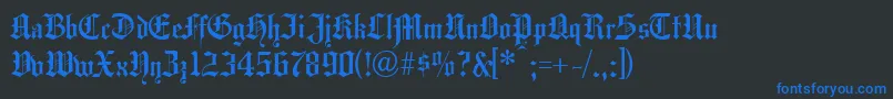 Hansg Font – Blue Fonts on Black Background